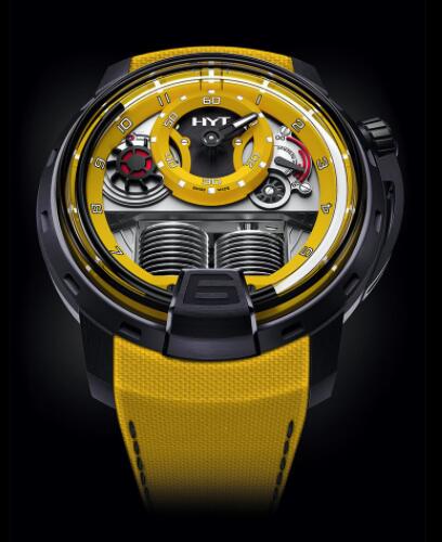 Replica HYT H1 Colorblock YELLOW 148-TT-80-NF-FY Watch Replica HYT H1 Colorblock YELLOW 148-TT-80-NF-FY Watch